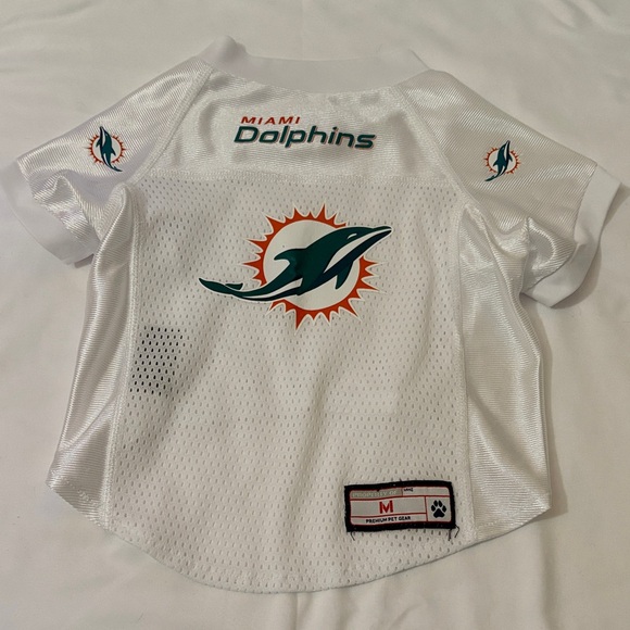 NFL Other - NFL Miami Dolphins White Mesh Pet Jersey with Team Logo